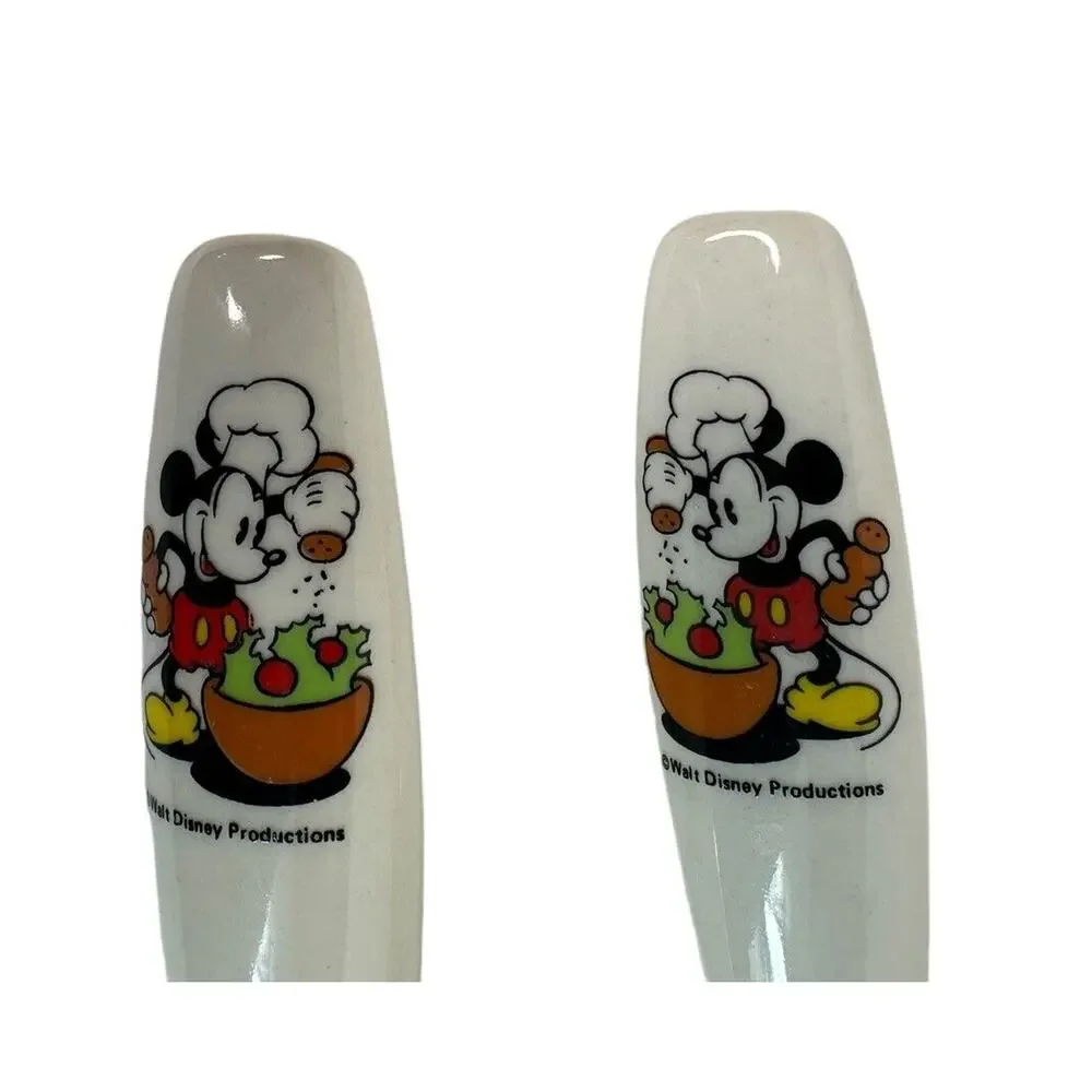 Vintage Disney Mickey Mouse Salad Fork and Spoon Salad Serving Set 11